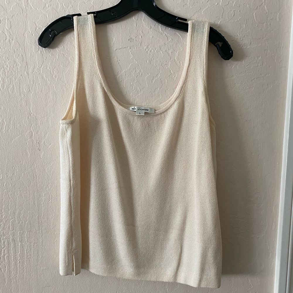 St. John Evening Marie Gray Tank Top Size L
